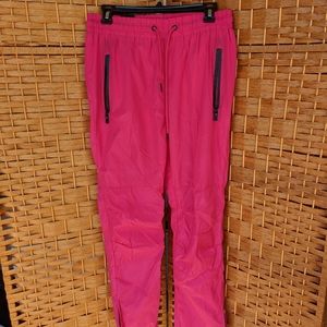 Hot pink windbreaker pants, never worn